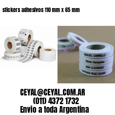 stickers adhesivos 110 mm x 65 mm