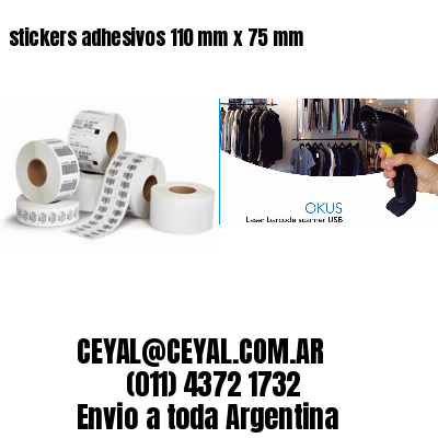 stickers adhesivos 110 mm x 75 mm