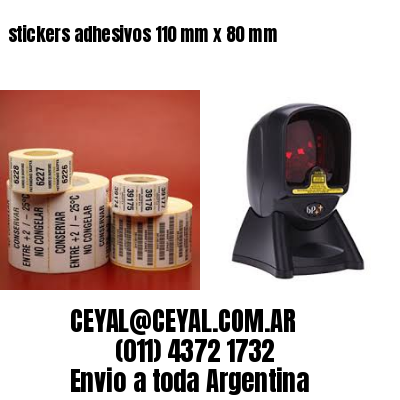 stickers adhesivos 110 mm x 80 mm