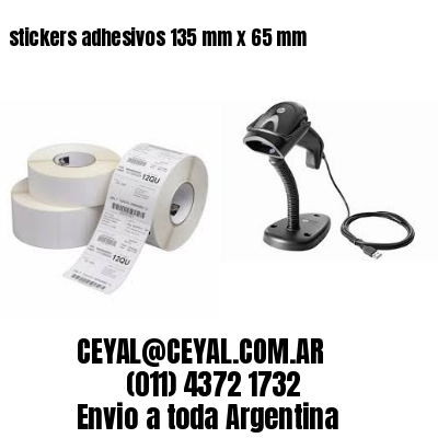 stickers adhesivos 135 mm x 65 mm