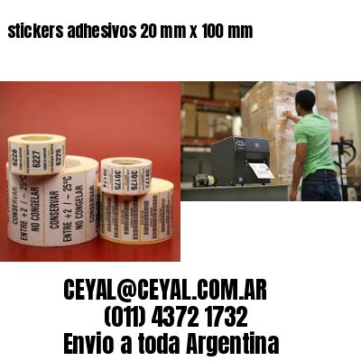 stickers adhesivos 20 mm x 100 mm