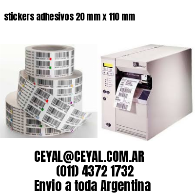 stickers adhesivos 20 mm x 110 mm