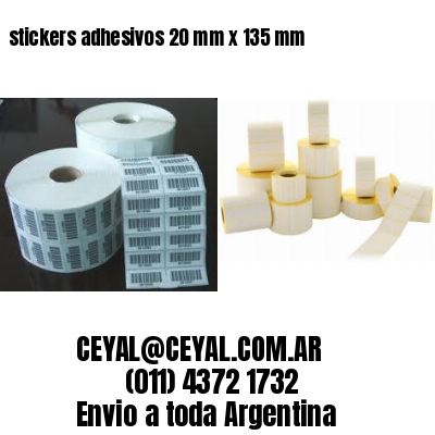 stickers adhesivos 20 mm x 135 mm