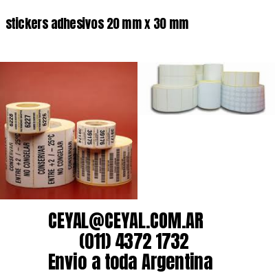 stickers adhesivos 20 mm x 30 mm