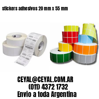 stickers adhesivos 20 mm x 55 mm
