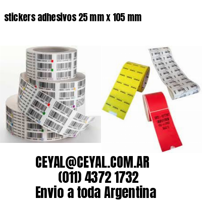 stickers adhesivos 25 mm x 105 mm