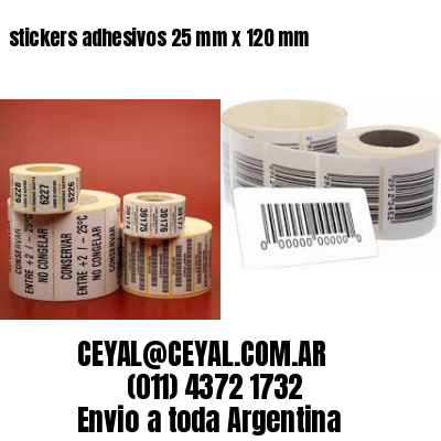 stickers adhesivos 25 mm x 120 mm