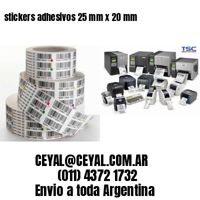 stickers adhesivos 25 mm x 20 mm