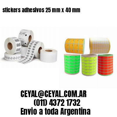 stickers adhesivos 25 mm x 40 mm