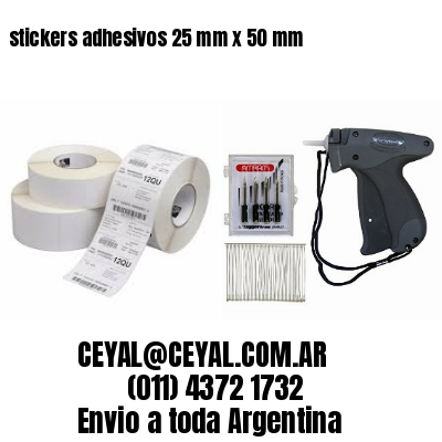 stickers adhesivos 25 mm x 50 mm
