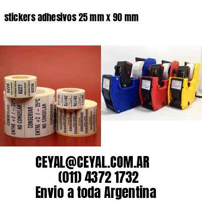 stickers adhesivos 25 mm x 90 mm