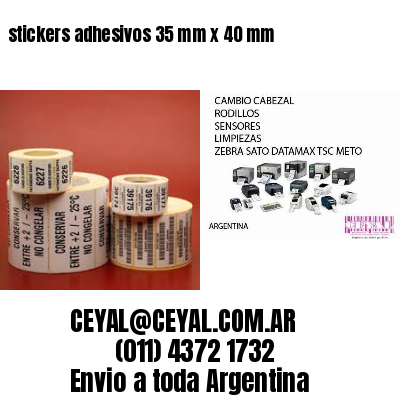stickers adhesivos 35 mm x 40 mm