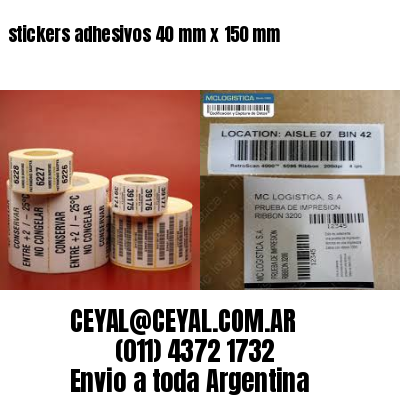 stickers adhesivos 40 mm x 150 mm