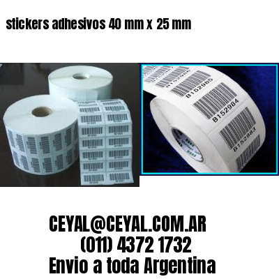 stickers adhesivos 40 mm x 25 mm