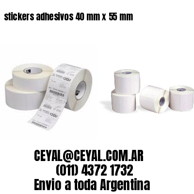 stickers adhesivos 40 mm x 55 mm