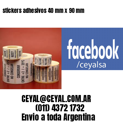 stickers adhesivos 40 mm x 90 mm