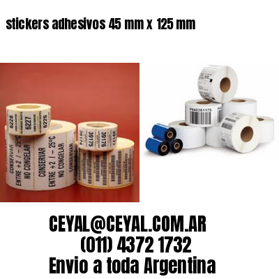stickers adhesivos 45 mm x 125 mm