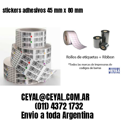 stickers adhesivos 45 mm x 80 mm