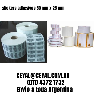 stickers adhesivos 50 mm x 25 mm