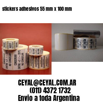 stickers adhesivos 55 mm x 100 mm
