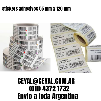 stickers adhesivos 55 mm x 120 mm
