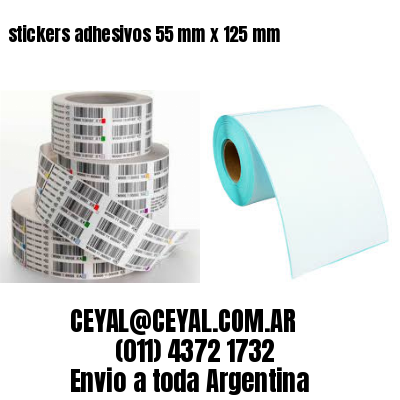 stickers adhesivos 55 mm x 125 mm