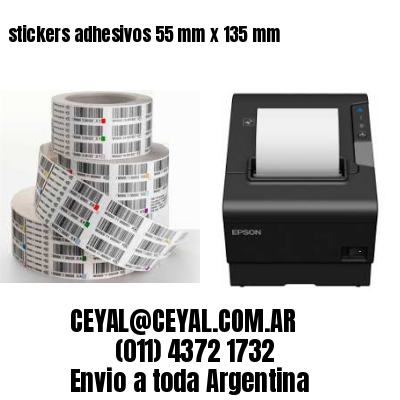 stickers adhesivos 55 mm x 135 mm