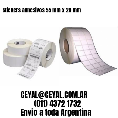 stickers adhesivos 55 mm x 20 mm
