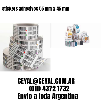 stickers adhesivos 55 mm x 45 mm