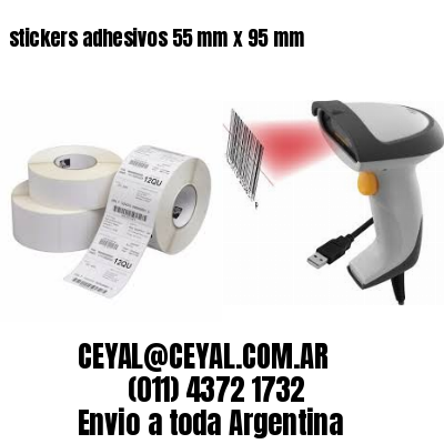 stickers adhesivos 55 mm x 95 mm