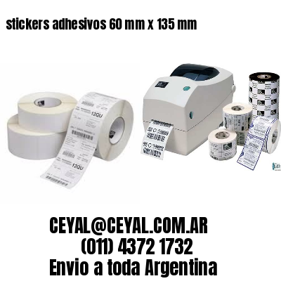 stickers adhesivos 60 mm x 135 mm