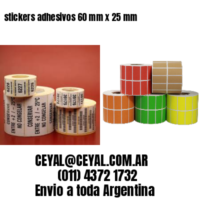 stickers adhesivos 60 mm x 25 mm