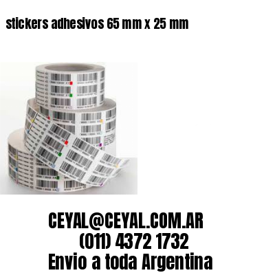 stickers adhesivos 65 mm x 25 mm