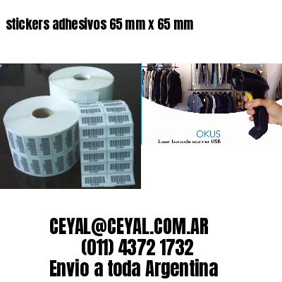 stickers adhesivos 65 mm x 65 mm