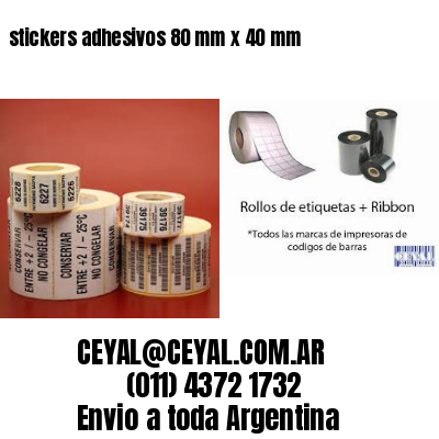 stickers adhesivos 80 mm x 40 mm