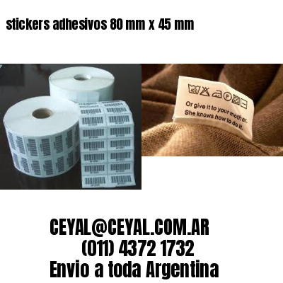 stickers adhesivos 80 mm x 45 mm