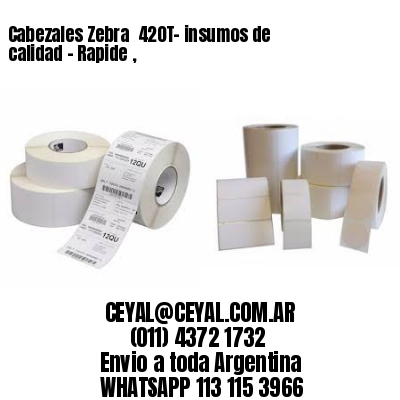 Cabezales Zebra  420T- insumos de calidad – Rapide ,