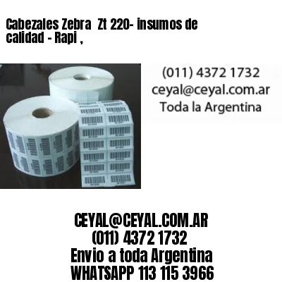 Cabezales Zebra  Zt 220- insumos de calidad – Rapi ,