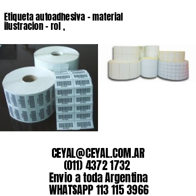 Etiqueta autoadhesiva – material ilustracion – rol ,