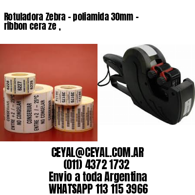 Rotuladora Zebra – poliamida 30mm – ribbon cera ze ,