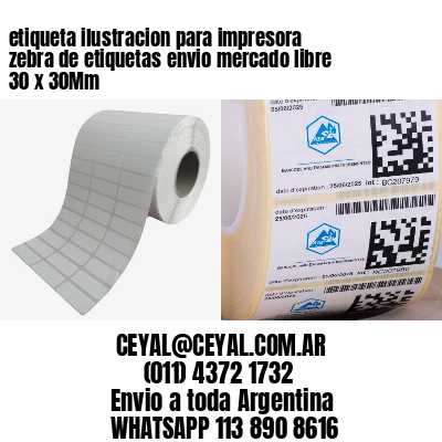 etiqueta ilustracion para impresora zebra de etiquetas envio mercado libre 30 x 30Mm