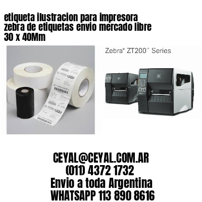 etiqueta ilustracion para impresora zebra de etiquetas envio mercado libre 30 x 40Mm
