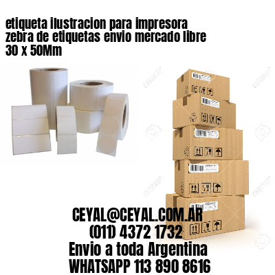 etiqueta ilustracion para impresora zebra de etiquetas envio mercado libre 30 x 50Mm