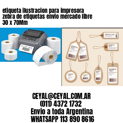 etiqueta ilustracion para impresora zebra de etiquetas envio mercado libre 30 x 70Mm
