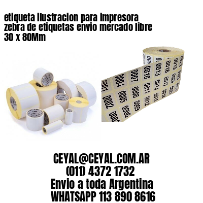etiqueta ilustracion para impresora zebra de etiquetas envio mercado libre 30 x 80Mm