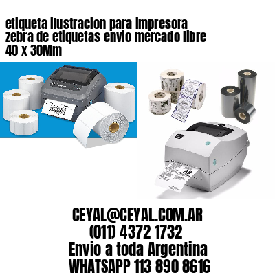 etiqueta ilustracion para impresora zebra de etiquetas envio mercado libre 40 x 30Mm