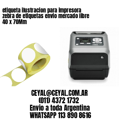 etiqueta ilustracion para impresora zebra de etiquetas envio mercado libre 40 x 70Mm