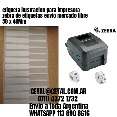 etiqueta ilustracion para impresora zebra de etiquetas envio mercado libre 50 x 40Mm