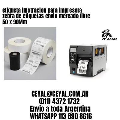 etiqueta ilustracion para impresora zebra de etiquetas envio mercado libre 50 x 90Mm