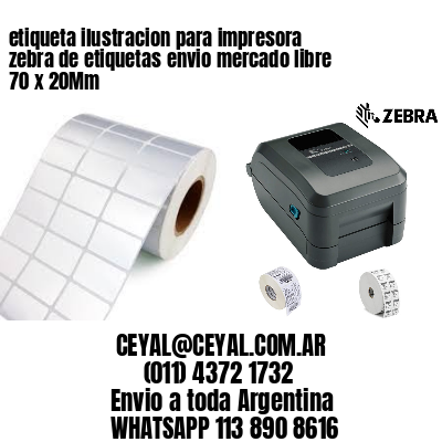 etiqueta ilustracion para impresora zebra de etiquetas envio mercado libre 70 x 20Mm